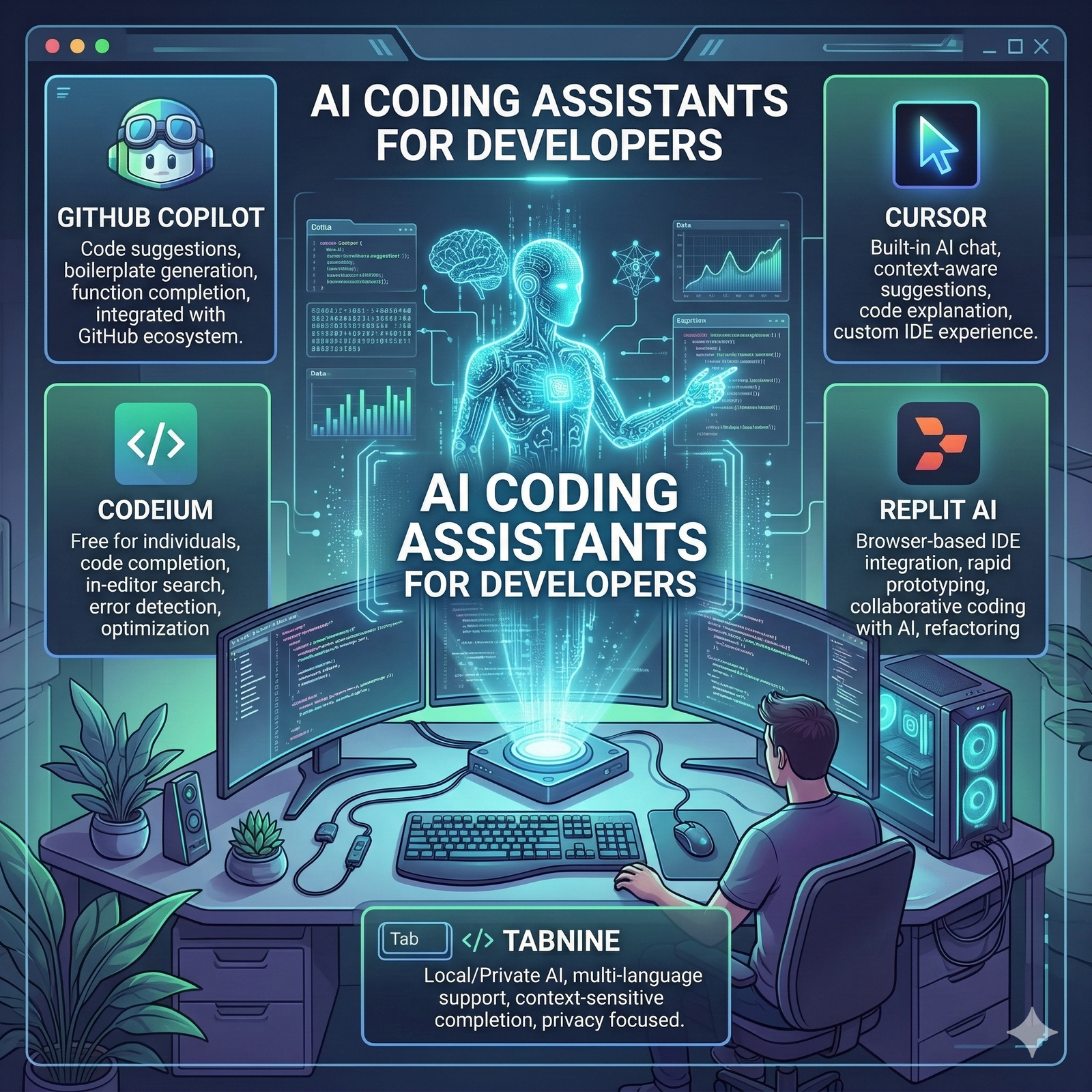 AI Coding Assistants for Developers infographic