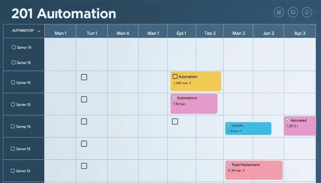 30-day calendar showing AI automation implementation steps