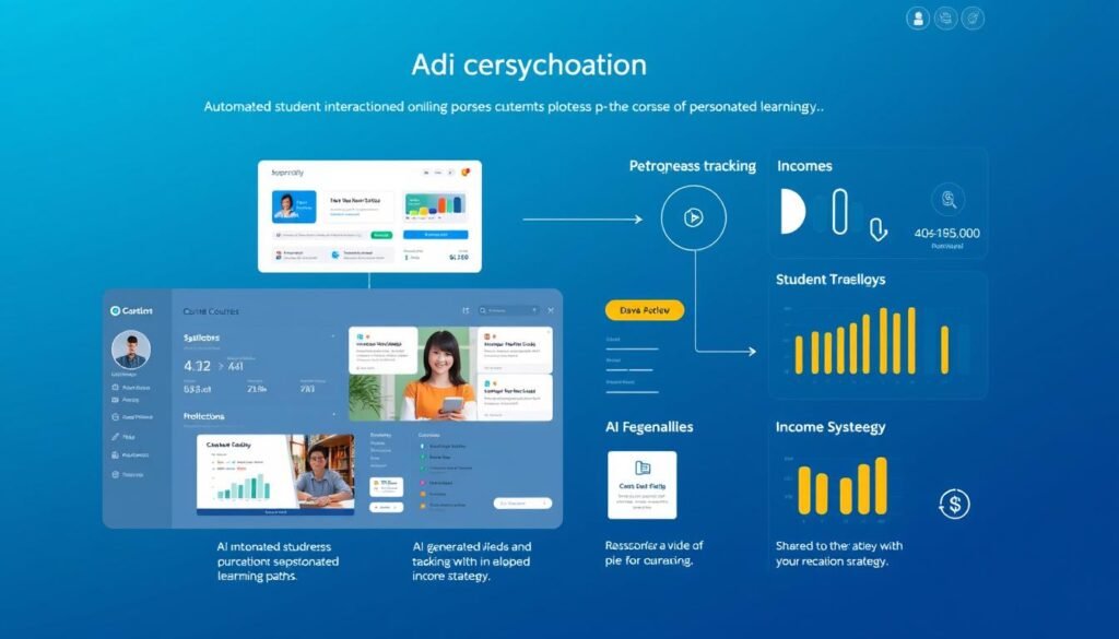 AI-enhanced online course platform with automated student interactions