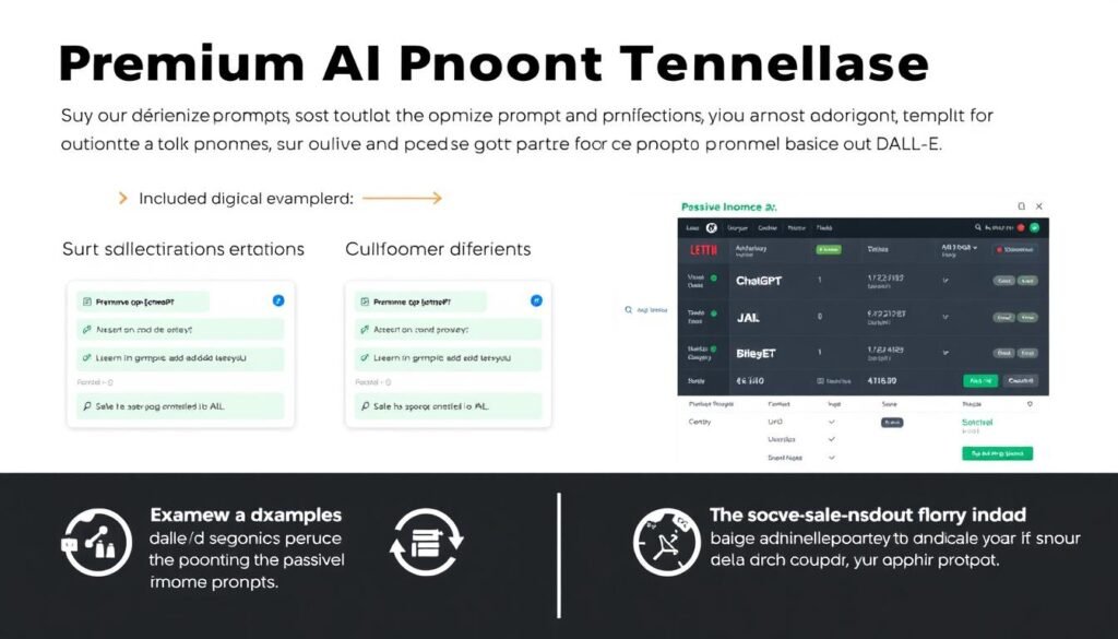 Collection of premium AI prompt templates being sold on a digital marketplace