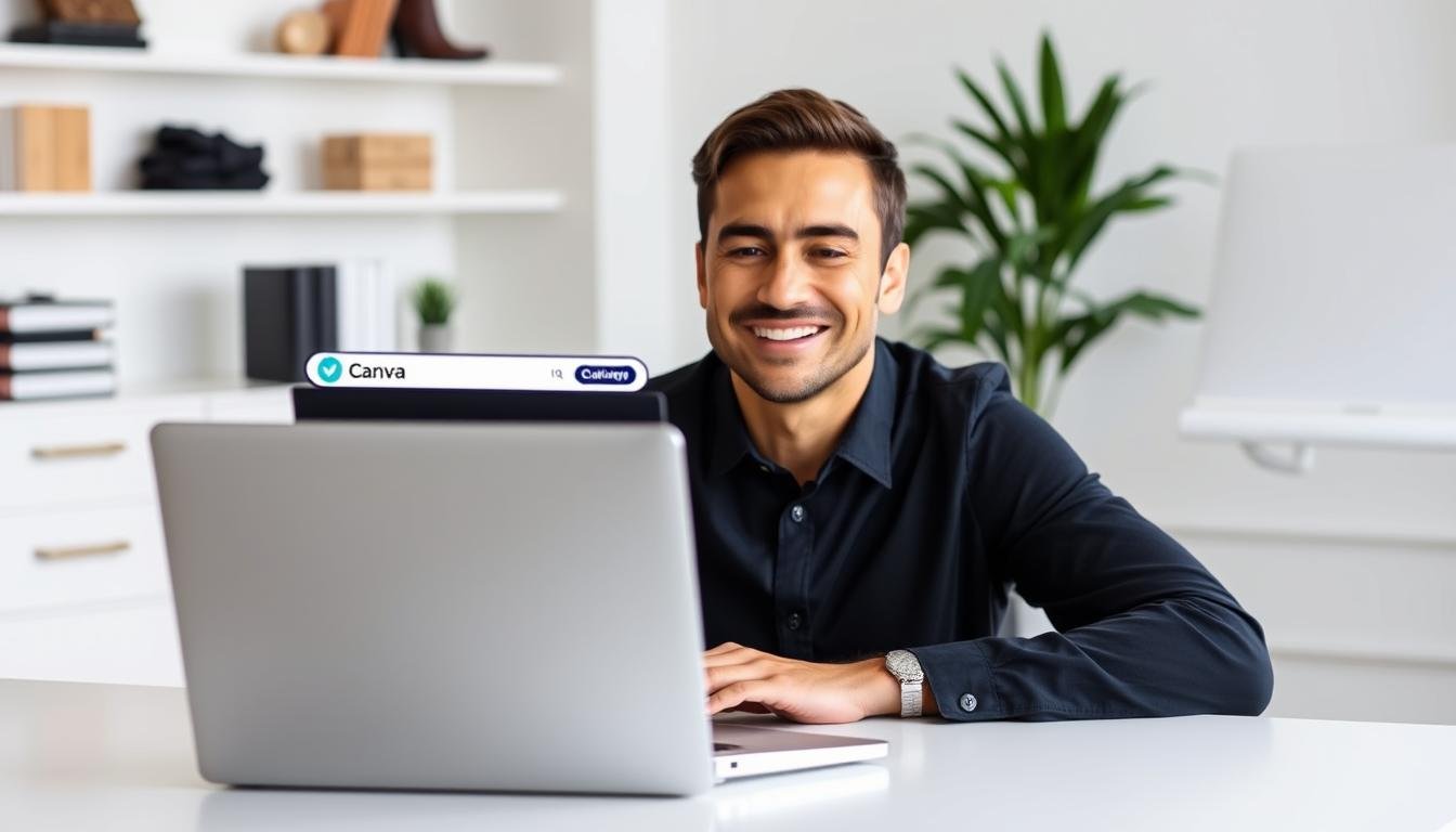 Person earning passive income with Canva and ChatGPT shown on laptop screen with income graphs