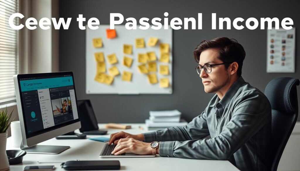 Person overcoming challenges in creating passive income with Canva and ChatGPT