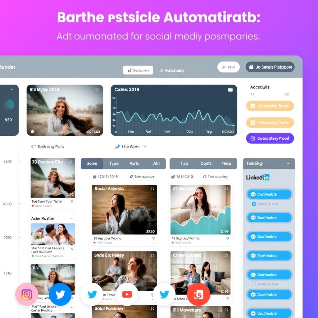Social media automation scheduling posts across multiple platforms