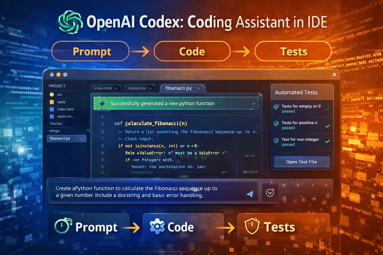 OpenAI Codex coding assistant in IDE