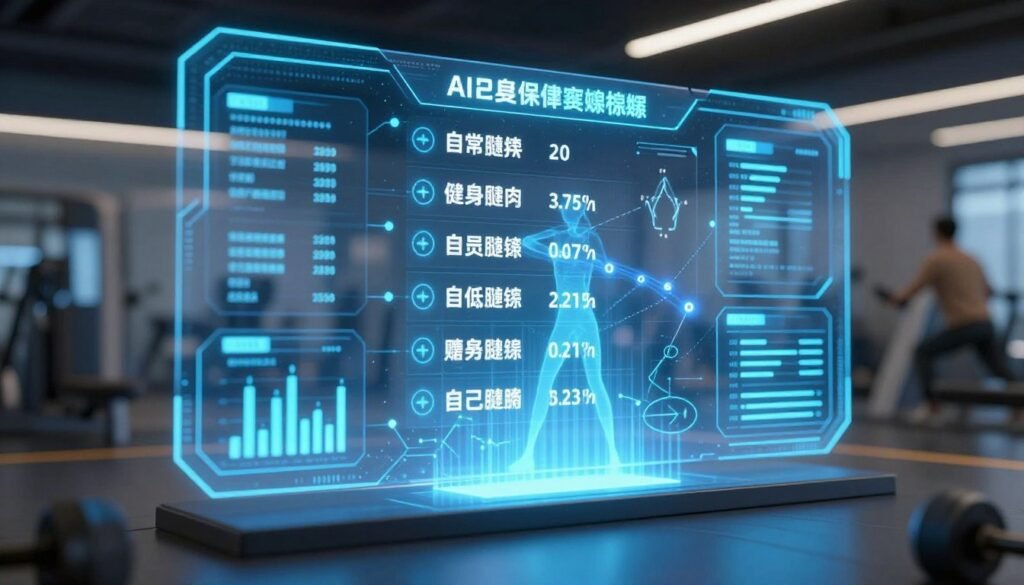 AI analyzing fitness data to create personalized workout plan