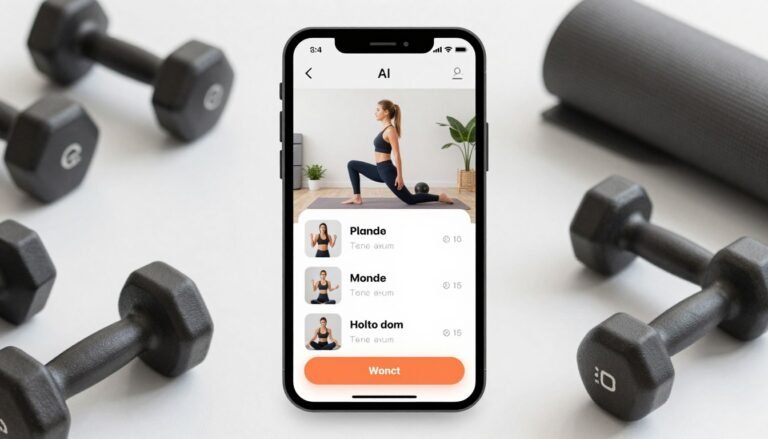 AI fitness planning dashboard showing personalized workout routines and progress tracking