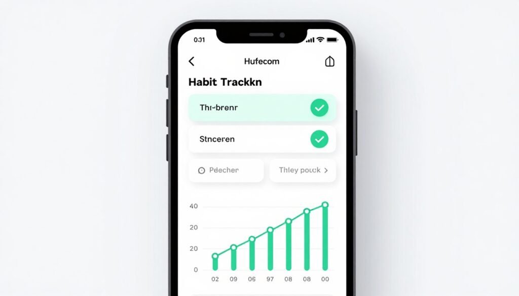 AI habit tracking system showing fitness consistency metrics