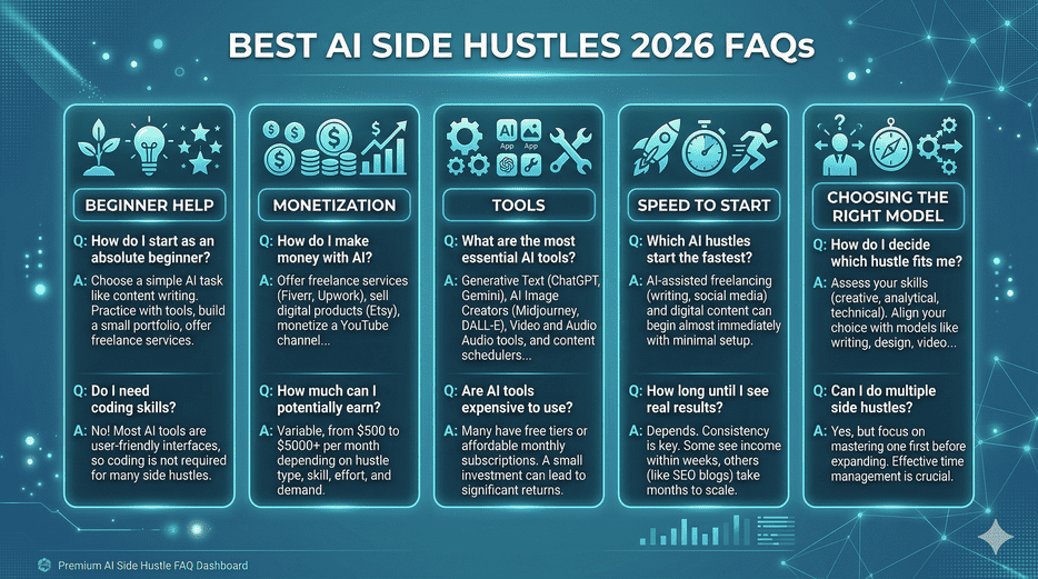 Best AI Side Hustles 2026 FAQs