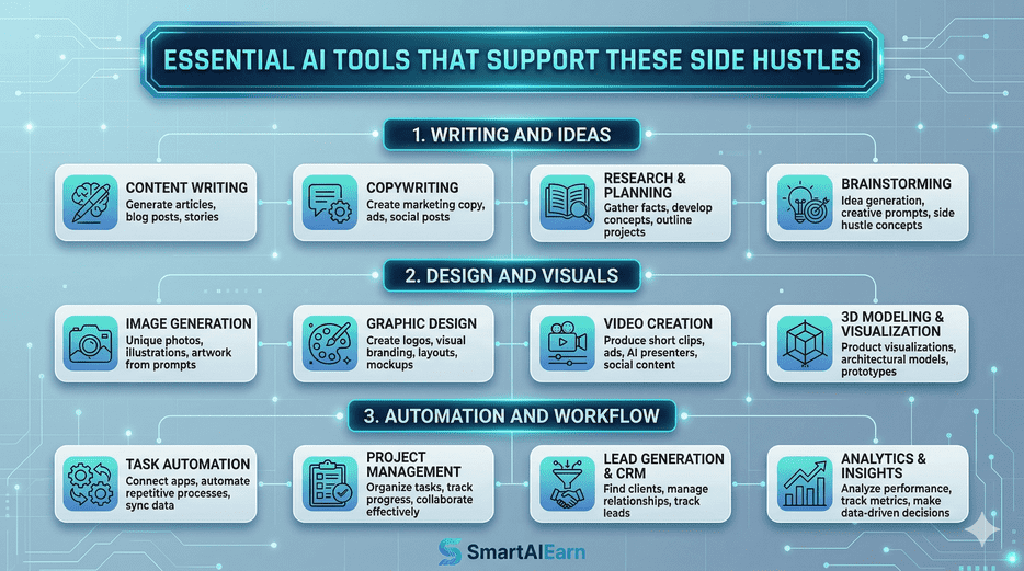Essential AI Tools That Support These Side Hustles