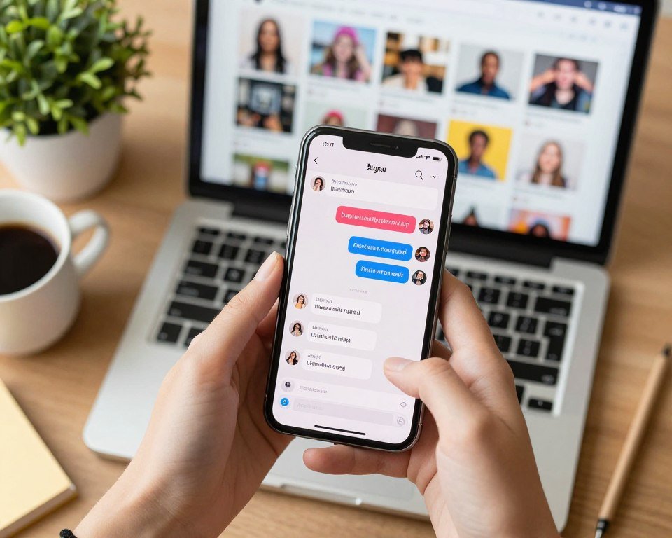 Instagram content creation using AI prompts on mobile device