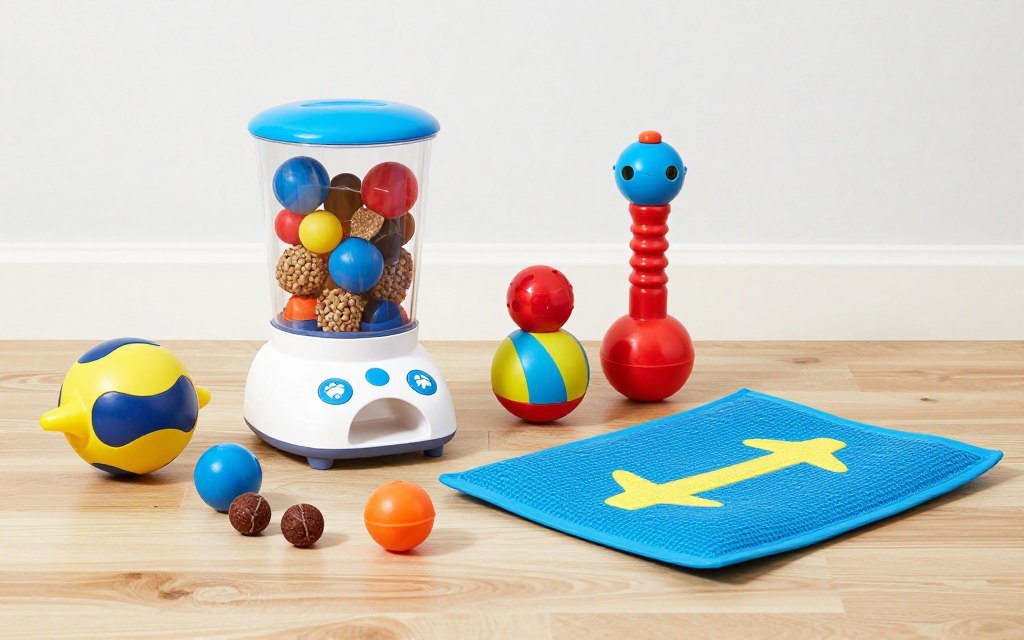 Interactive puzzle toys and enrichment activities for dogs and cats