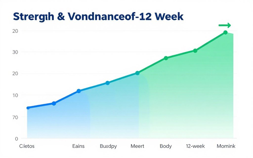 Progress tracking charts showing fitness improvements over time