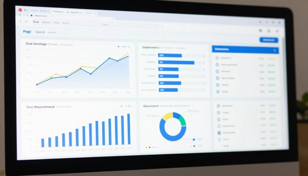 Social media analytics performance dashboard
